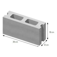 Pustak konstrukcyjny Certus 39x19 szer. 12 cm (pełna paleta)