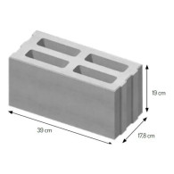 Pustak konstrukcyjny Certus 39x19 szer. 17,8 cm (pełna paleta)