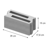 Pustak termiczny Certus 39x19 szer. 17,8 cm (pełna paleta)