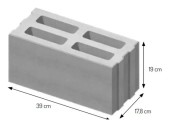 Pustak konstrukcyjny Certus 39x19, szerokość 17,8 cm