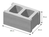 Pustak konstrukcyjny Certus 39x19, szerokość 24 cm