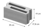 Pustak termiczny Certus 39x19 szer. 17,8 cm